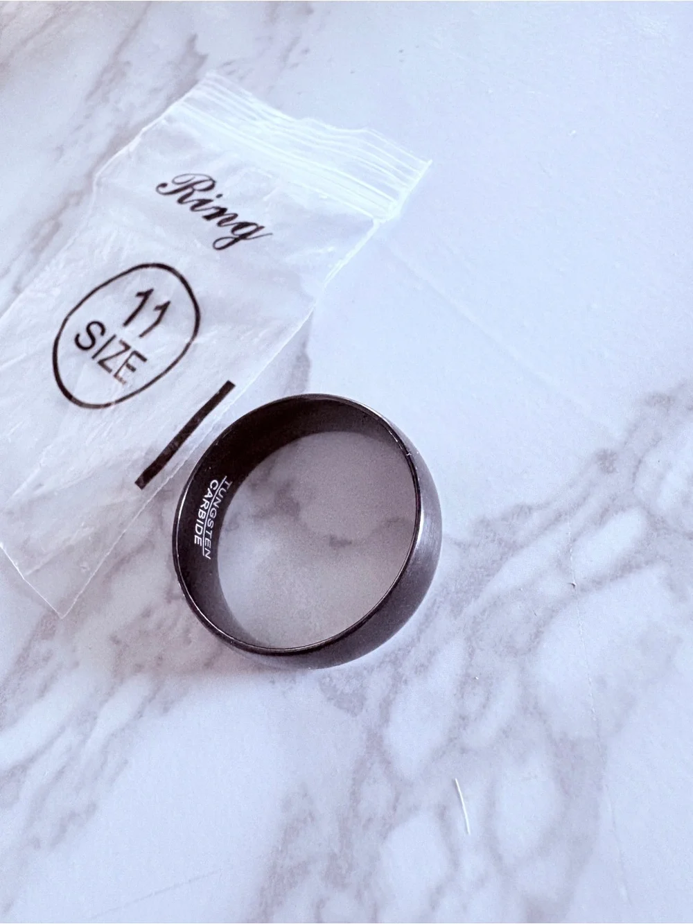 Ring Black Tungsten Carbide Men's size 11